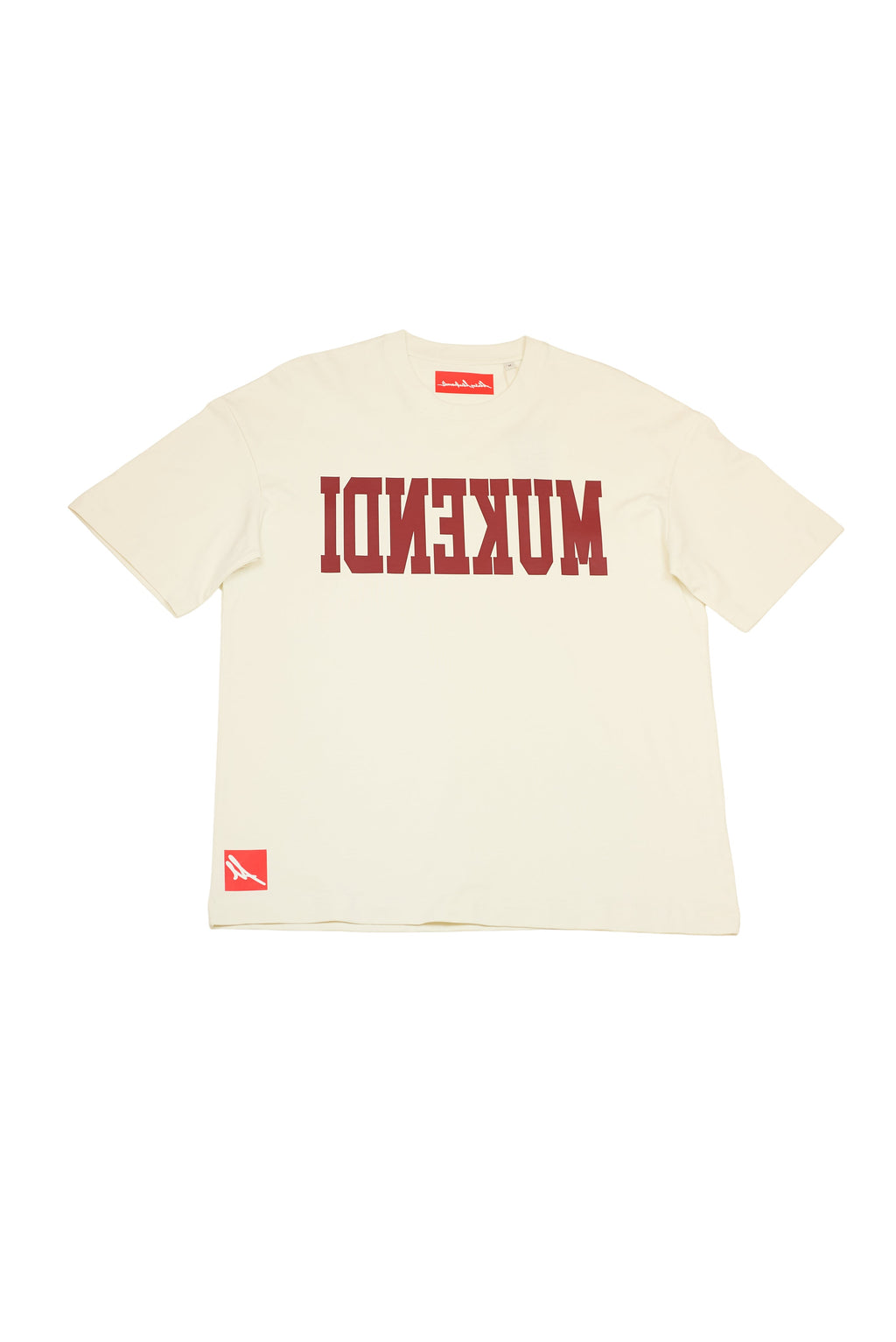 T-Shirt Mukendi-Reverse- Blanc cassé - Bordeaux Numéro 32