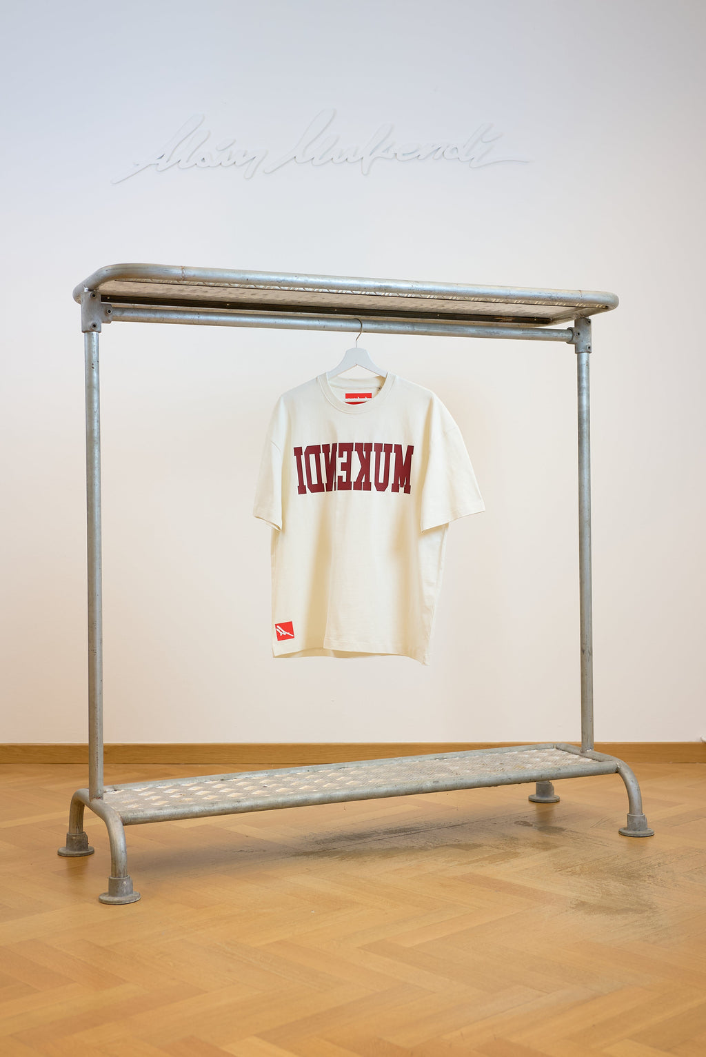 T-Shirt Mukendi-Reverse- Blanc cassé - Bordeaux Numéro 32