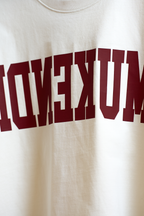 T-Shirt Mukendi-Reverse- Blanc cassé - Bordeaux Numéro 32